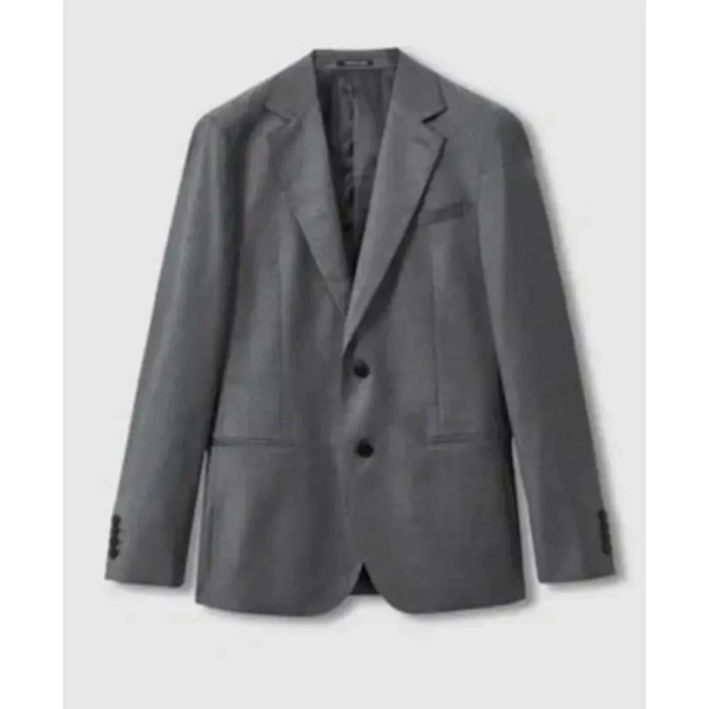 REISS Blazer Size 36 NEW Gray Pray Slim Fit Single Breasted Wool $250 Jacket